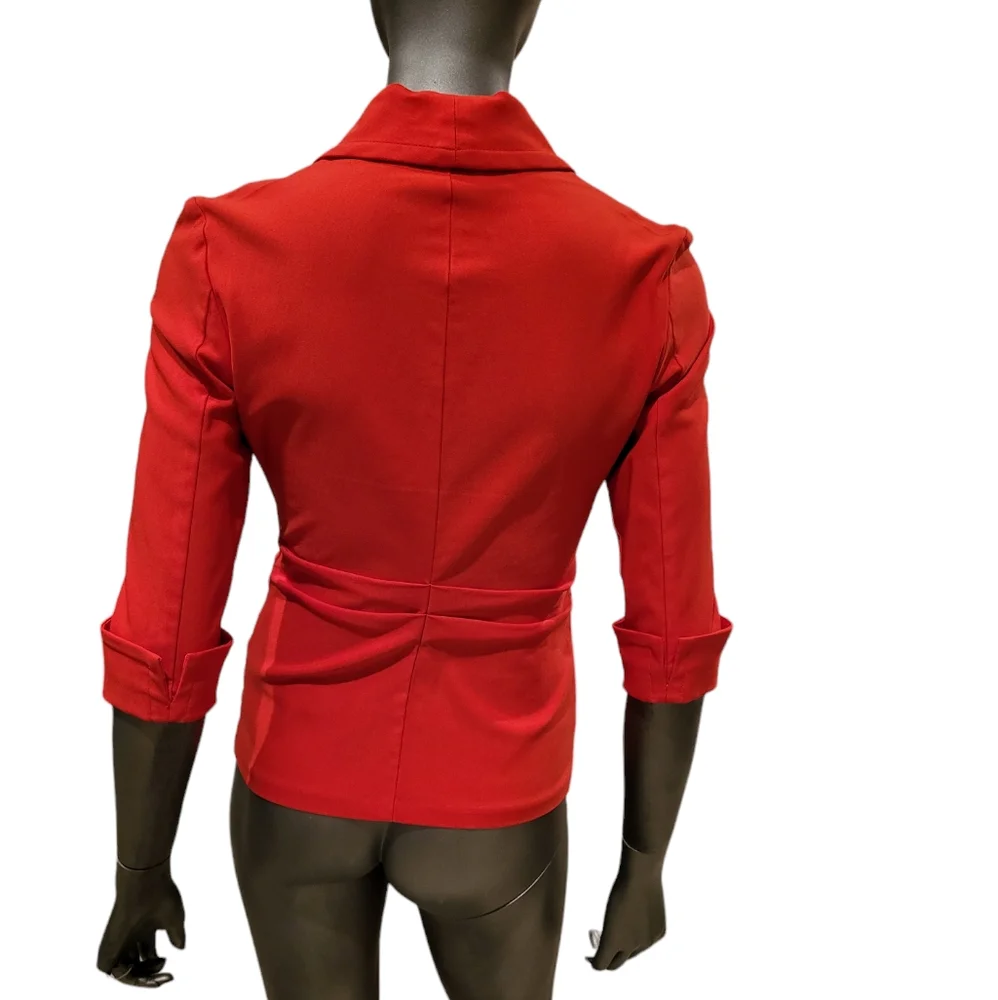 87. Joseph Ribkoff Red Zip Up Jacket - Size 6 - Picture 4 of 6